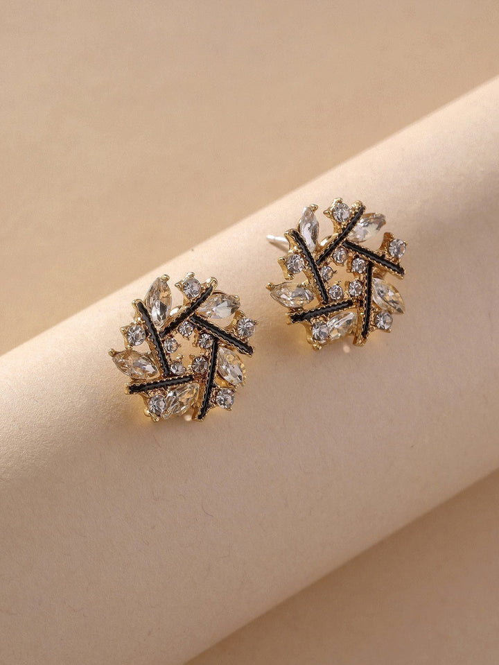 Shein- Rhinestone Decor Stud Earrings