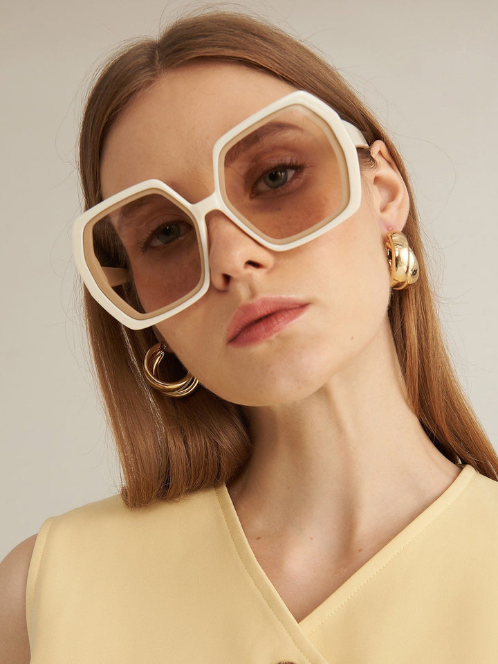 Shein- MOTF PREMIUM OVERSIZED POLYGONAL FRAME SUNGLASSES
