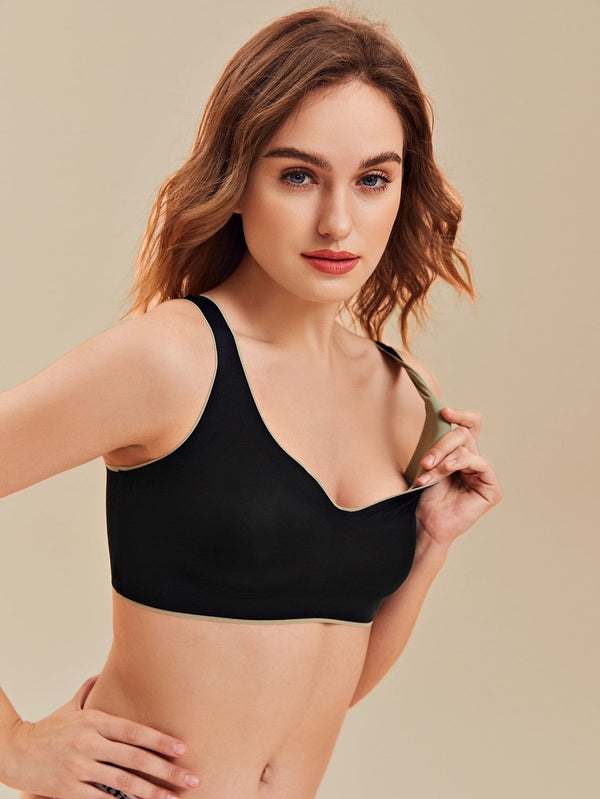 Shein- BASICS Plain Seamless Bra