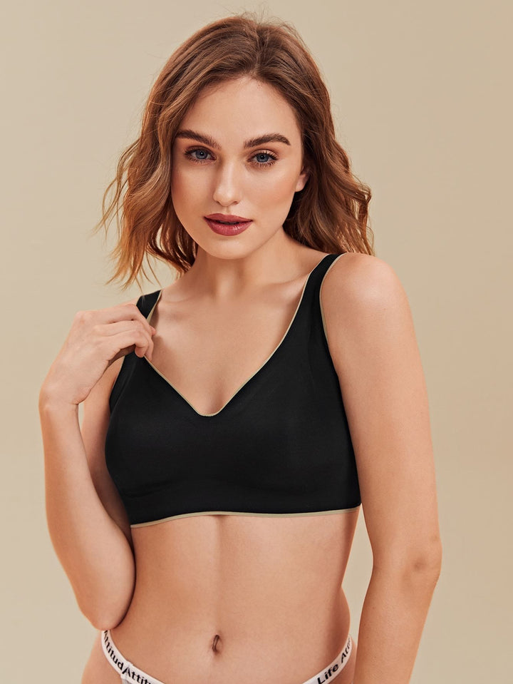 Shein- BASICS Plain Seamless Bra