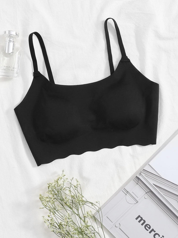 Shein- Scallop Trim Seamless Bra