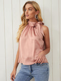 Shein- Knot Detail Solid Top