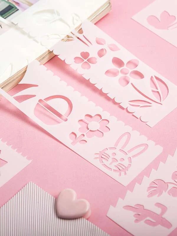 SHEIN 8-piece drawing ruler set