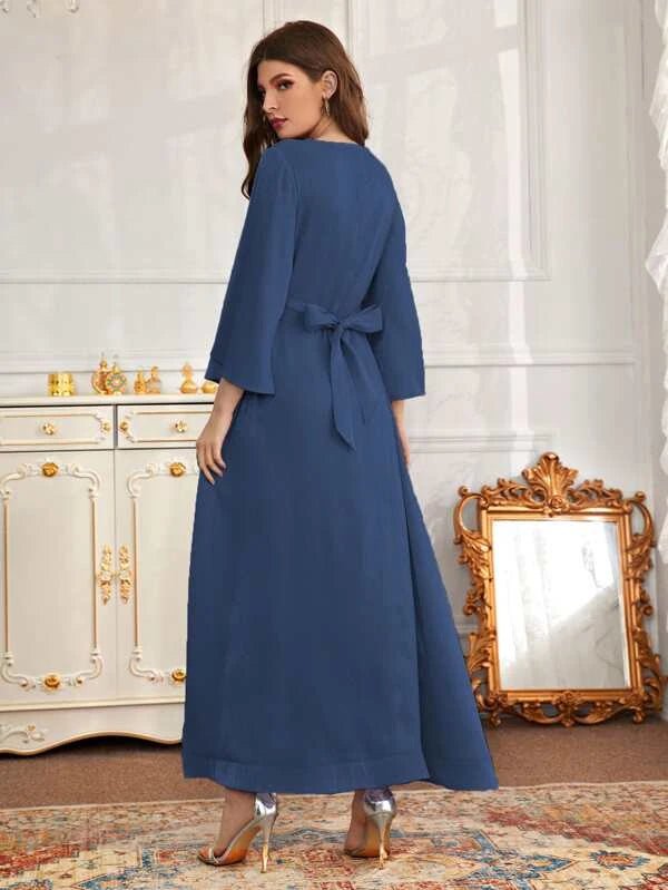 Shein- Feather Tie Back A-line Dress