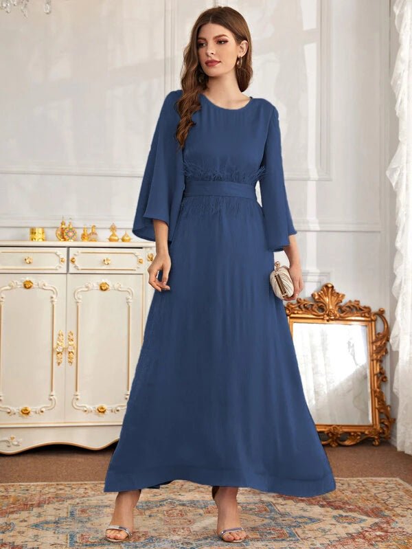 Shein- Feather Tie Back A-line Dress