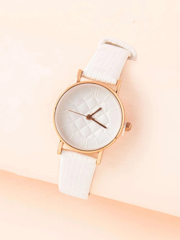 Shein- Round Pointer Minimalist Quartz Watch