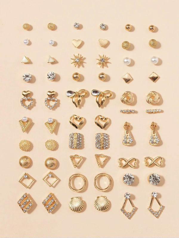  | Shein 30pairs Heart & Bow Stud Earrings | Earrings | Shein | OneHub