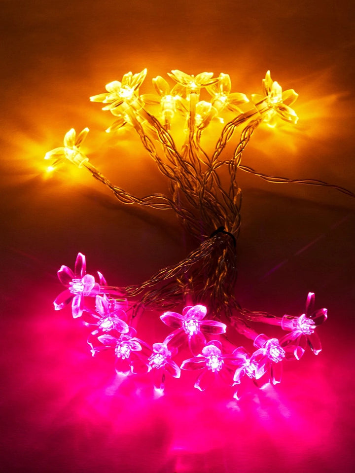 Shein- 1pc String Light With 20pcs Flower Shaped Bulb