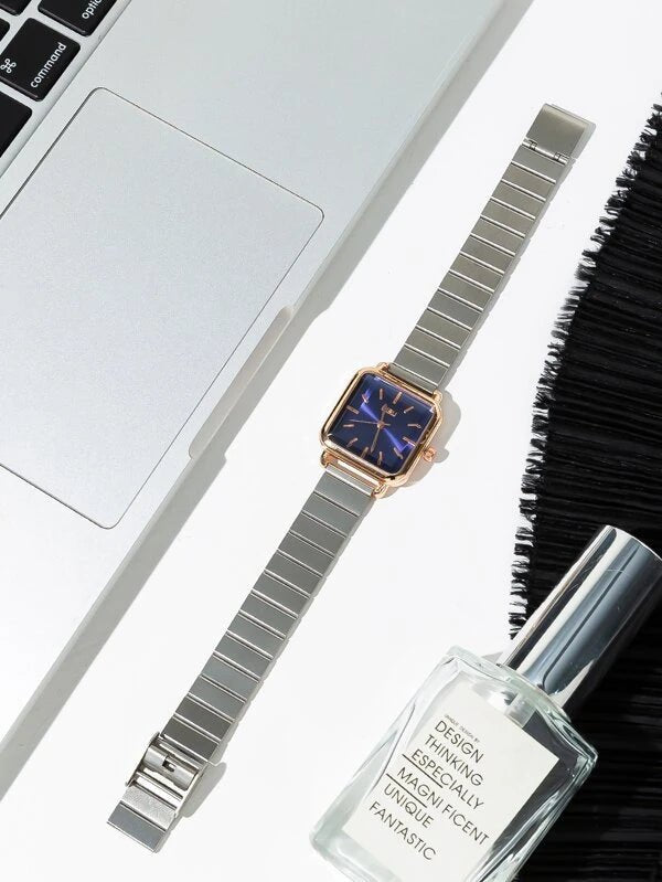 Shein- Square Pointer Quartz Watch