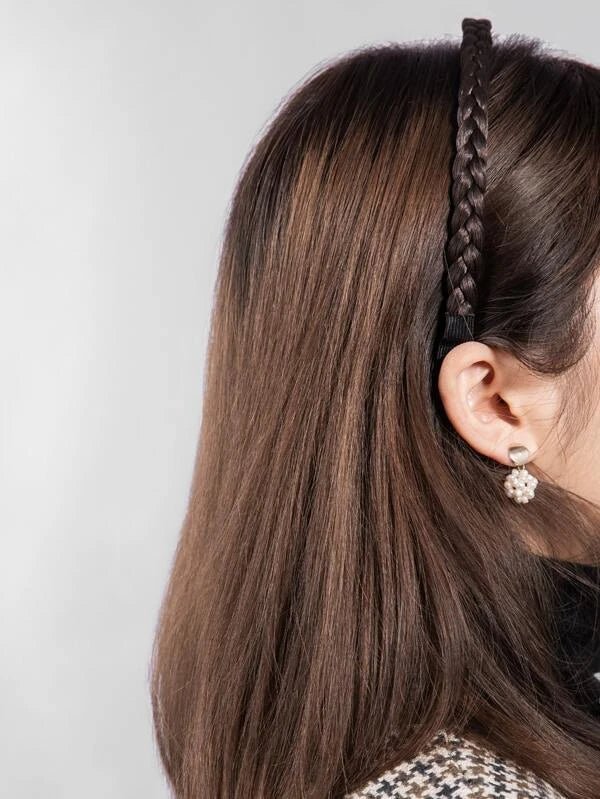 Shein - braided skinny headband