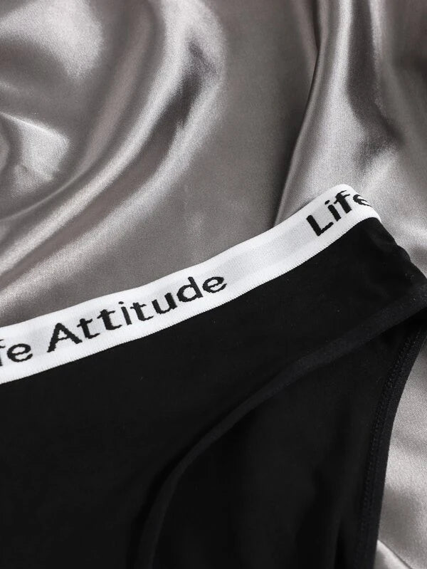 Shein- Stripe Panty Set - 3 Pieces