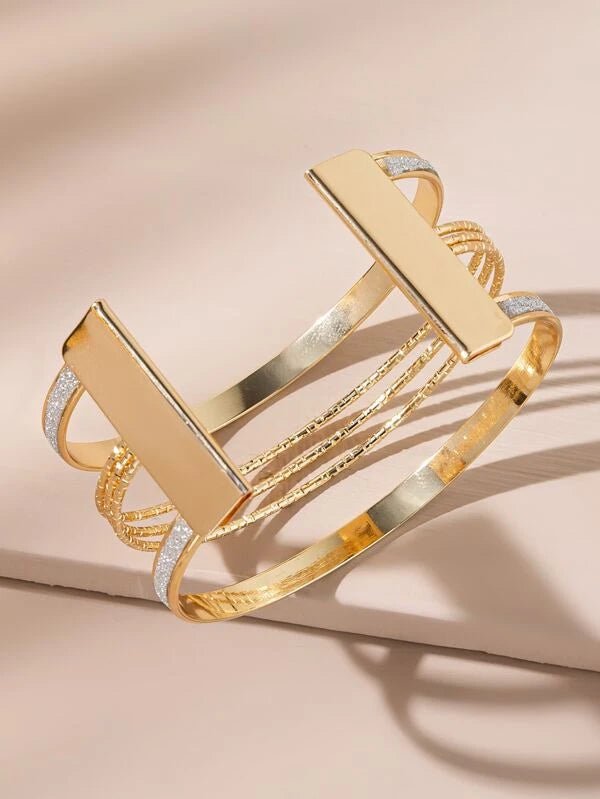 Shein- Glitter Detail Cuff Bangle