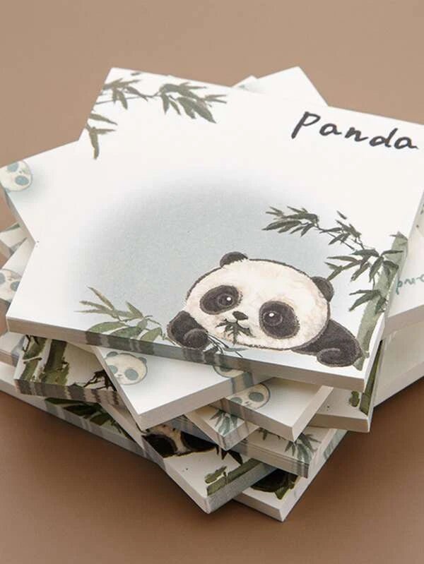Shein- 1pc Panda Print Random Sticky Note