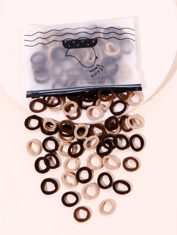 Shein - Solid color hair tie 100 pieces