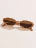 Shein - Oval Frame Fashion Glasses