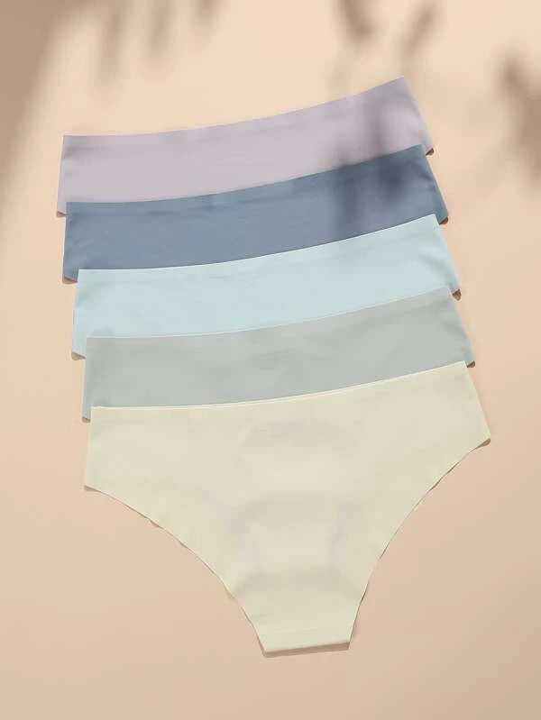 Shein - 5pack Solid Simple Panty