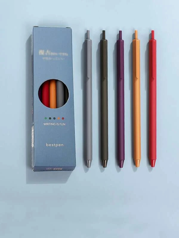 SHEIN 3-Simple ballpoint pen color 5 pieces
