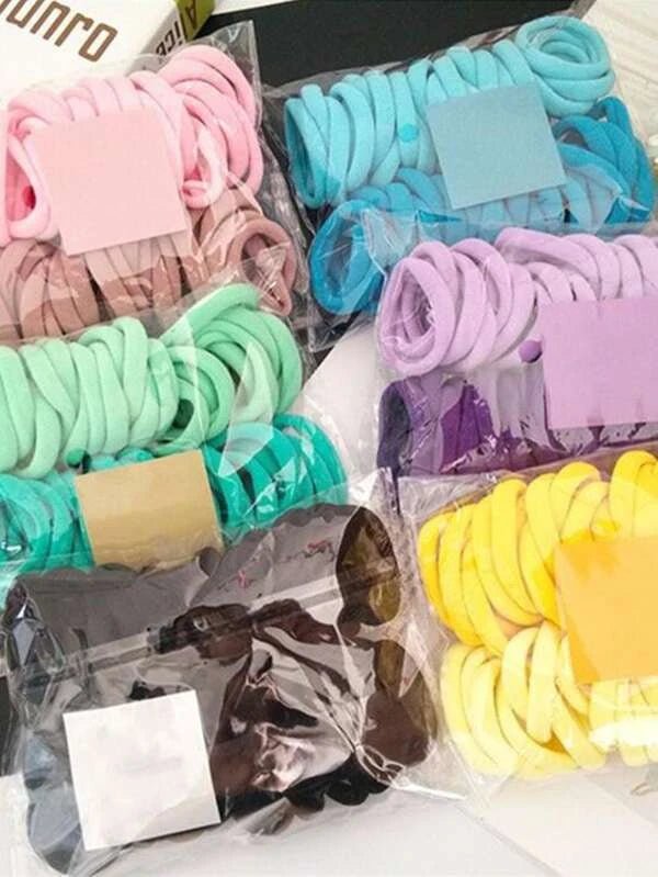 Shein- Random color hair tie 50 pcs