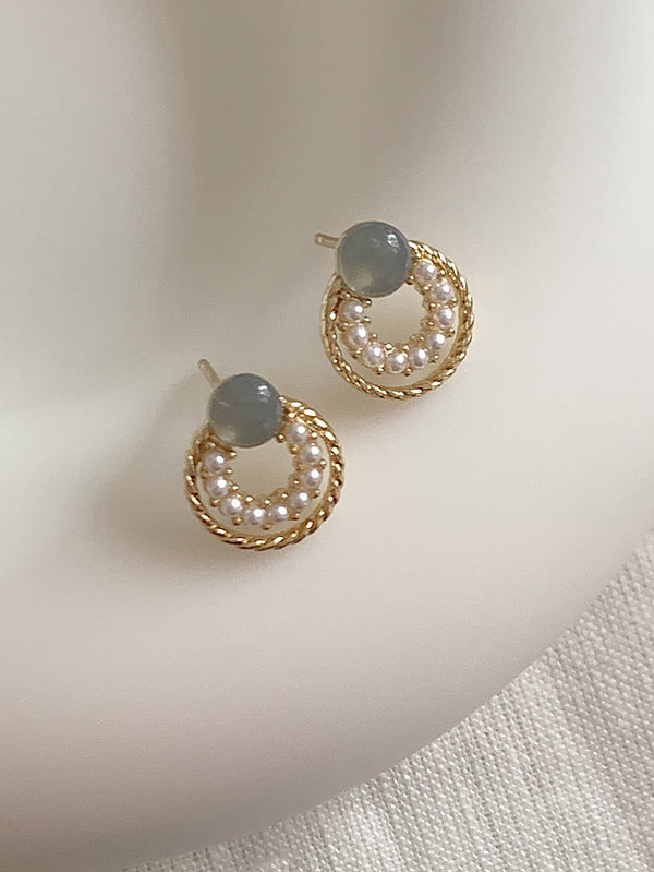 Shein - Faux Pearl Decor Earrings