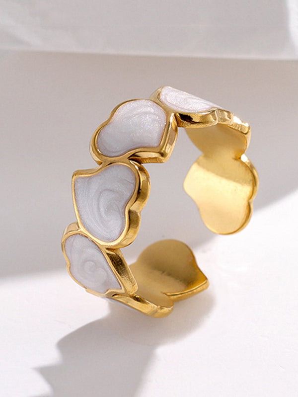 Shein - Heart Decor Cuff Ring