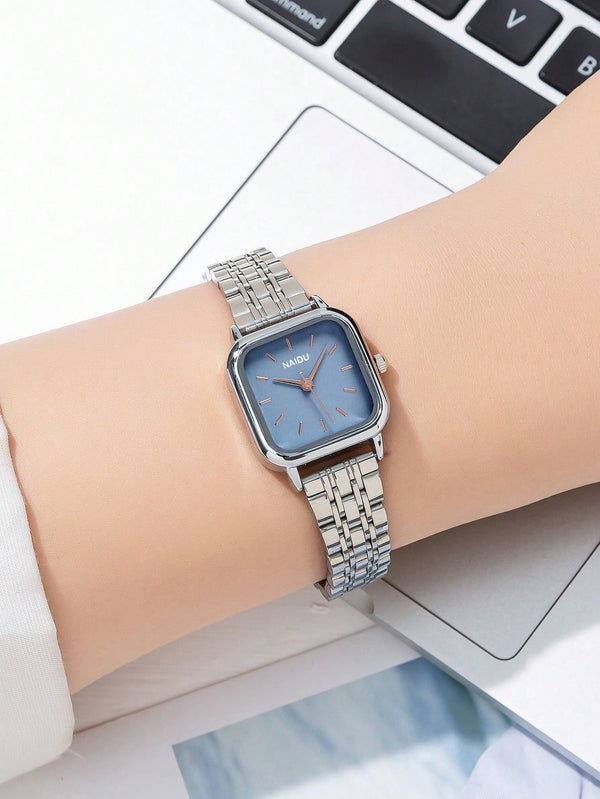 Shein - Minimalist Square Pointer Quartz Watch