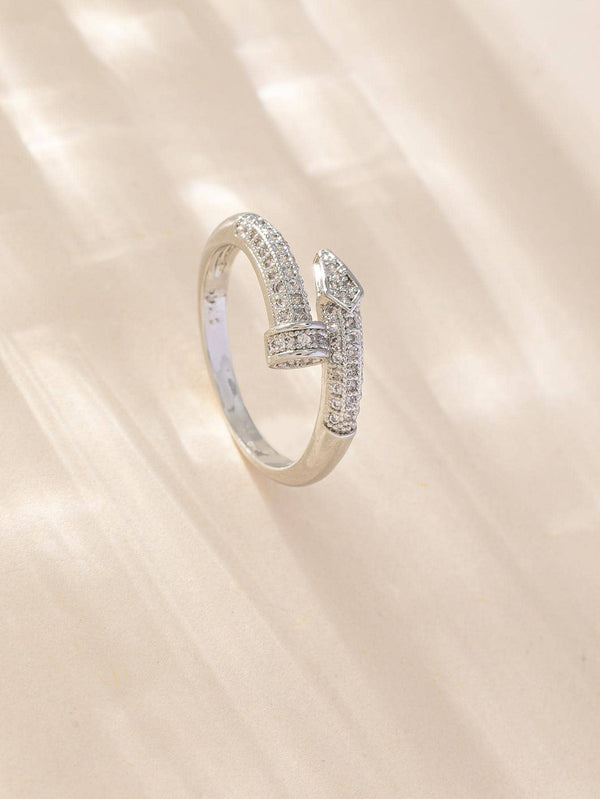 Shein - Cubic Zirconia Decor Ring