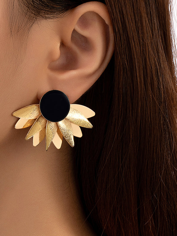 Shein - 2pcs Flower Design Stud Earrings