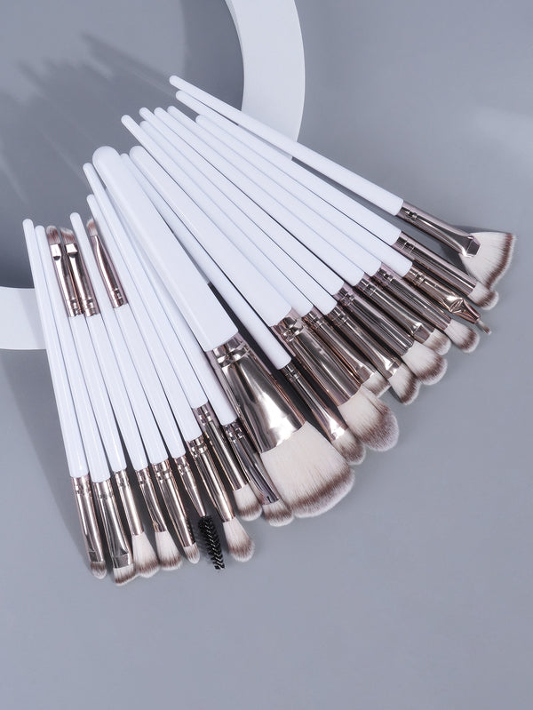 Shein - 20pcs Professional Makeup Brush Set,Makeup Tools With Soft Fiber For Easy Carrying,Foundation Brush,Eye Shadow Brush,Eyebrow Brush,Brush