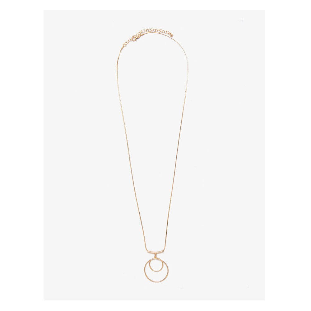 Koton- Long Hoop Necklace - Gold