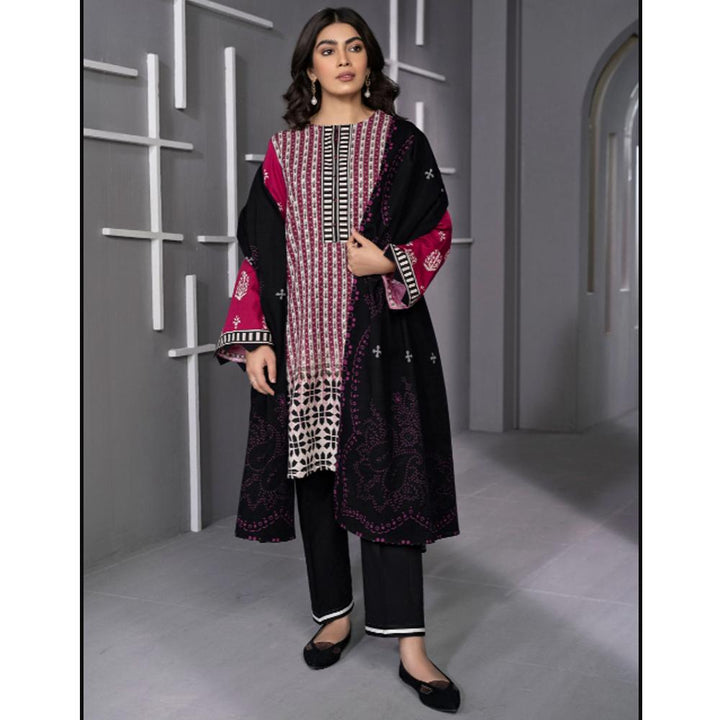 Limelight- 2 Pc Printed Khaddar Suit- Magenta