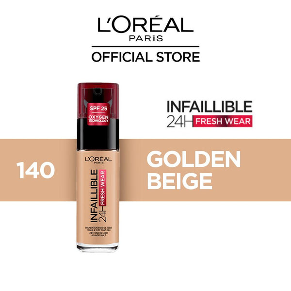 LOreal Paris- Infallible 24h Liquid Foundation, 140 Golden Beige