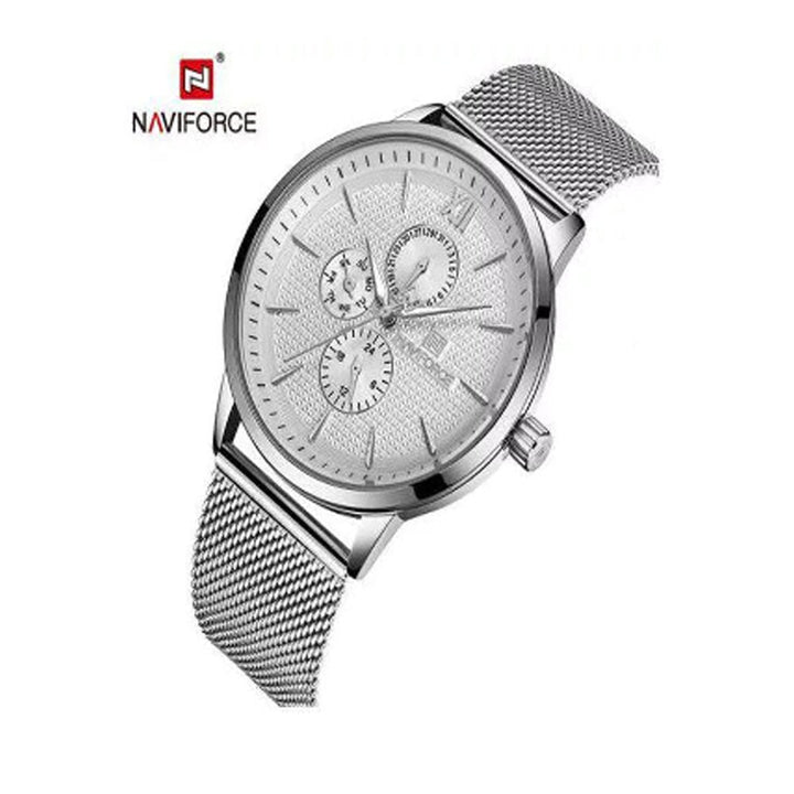 NaviForce- Sheffer Steel Band Silver- NF3003M