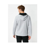 KOTON- Respect Life | Yaşama Saygı - Long Sleeve Hooded Zip Sweatshirt - Grey