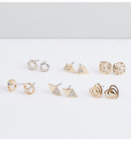 Max Fashion- Metallic Earrings with Pushback Closure - Set of 6