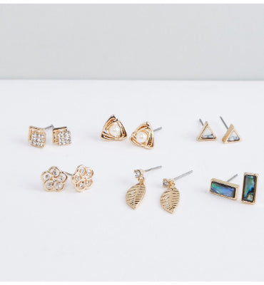 Max Fashion- Assorted Stud Earring - Set of 6