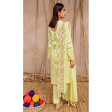 Gul Ahmed- 3PC Embroidered Lawn Unstitched Lacquer Printed Suit DN-22036