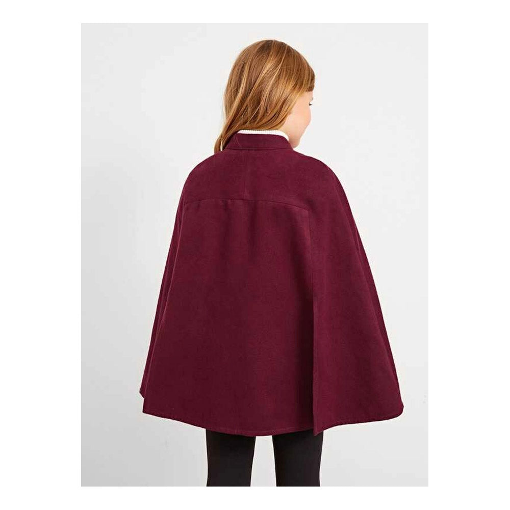 Shein- Girls Big Bow Front Cape Coat