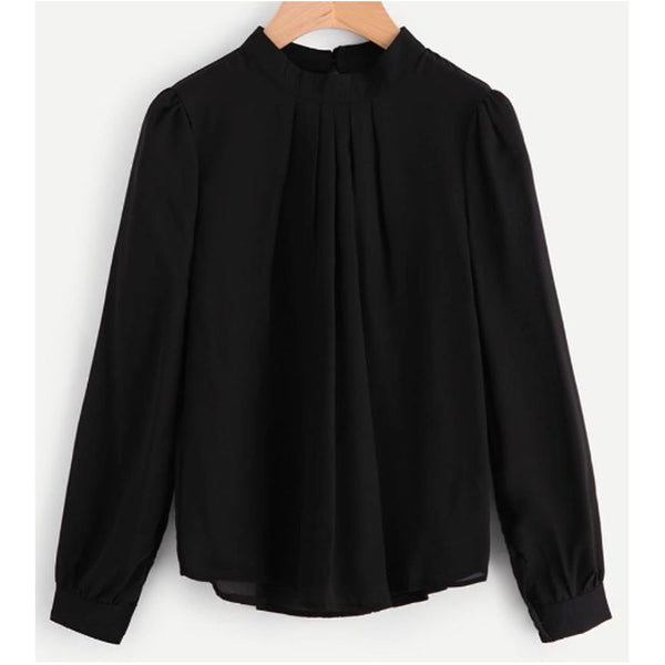 Meraki- Black Pleated Top