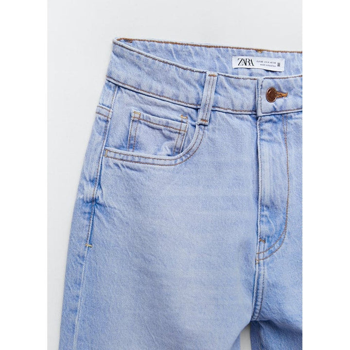 Zara- Z1975 Mom Jeans- Faded blue
