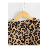 Shein- Toddler Girls Leopard Pattern Teddy Coat