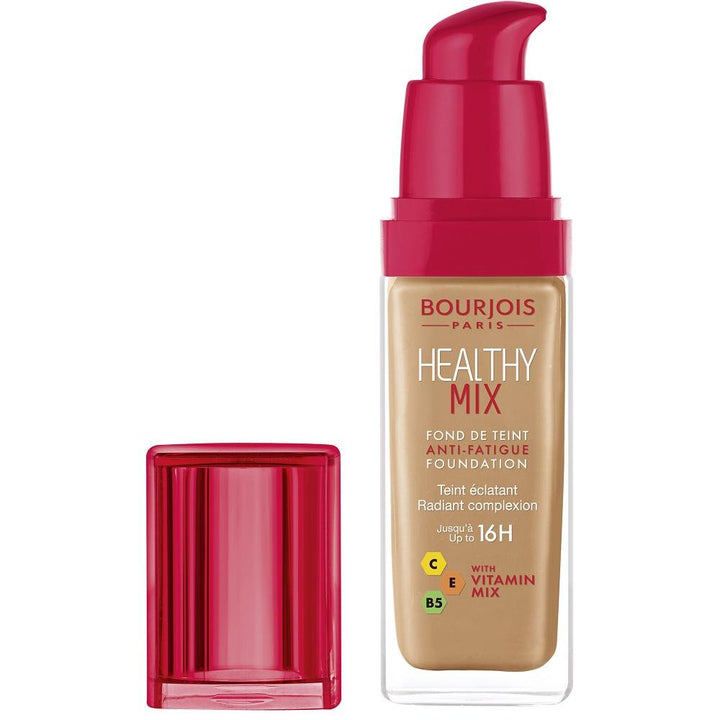 Bourjois- Healthy Mix Anti-Fatigue. Foundation. 58 Caramel. 30 ml – 1 fl oz