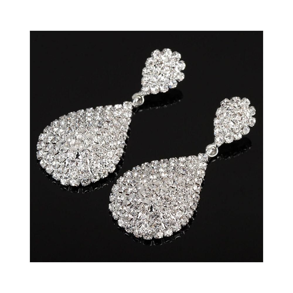Dama Rusa- Water Drop Silver Earrings for Women- TM-E-36
