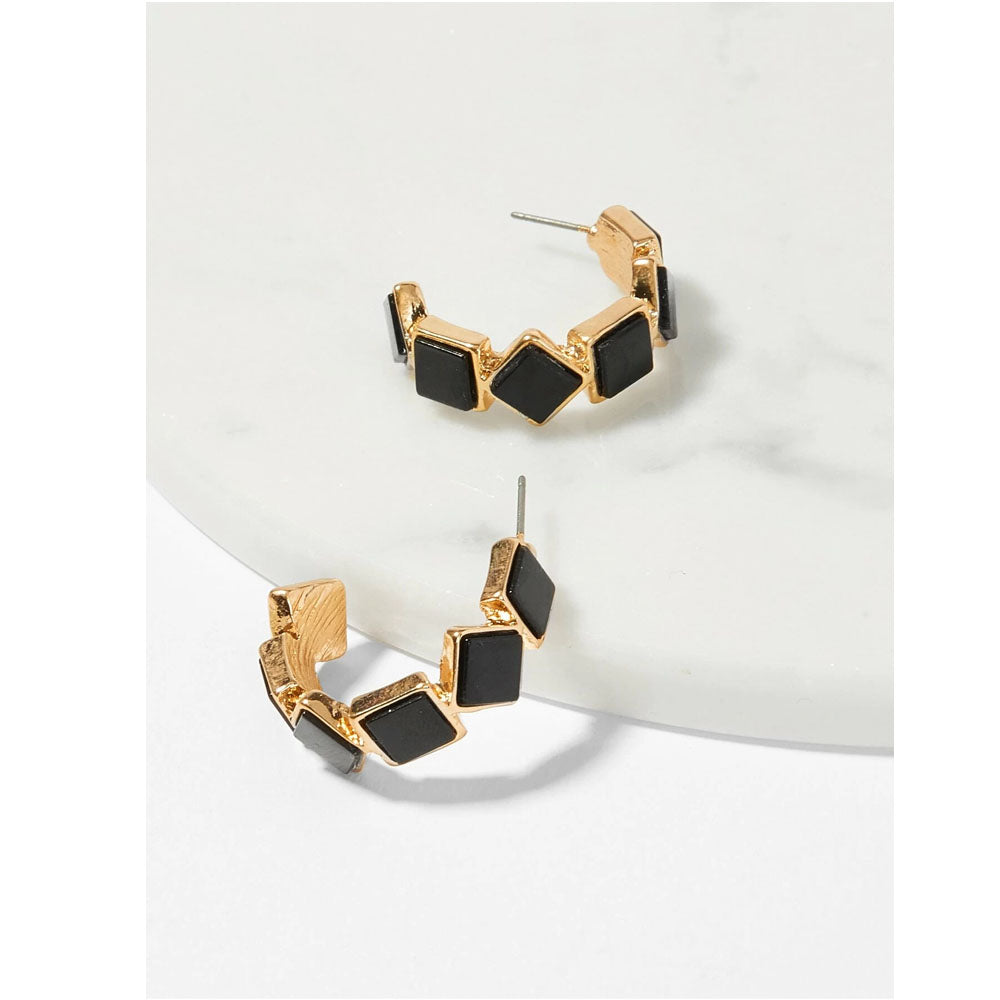 Shein- Hollow Open Square Drop Earrings In Matching Colors by Bagallery Deals priced at #price# | Bagallery Deals