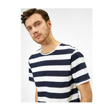 Koton- Striped T-Shirt - Navy Striped