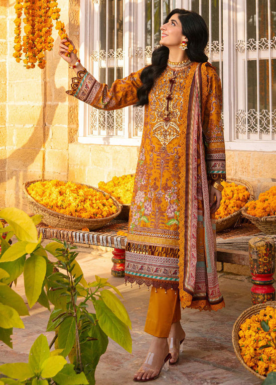 Aira By Asim Jofa Embroidered Lawn Unstitched 3 Piece Suit - AJ24AP AJAR-15