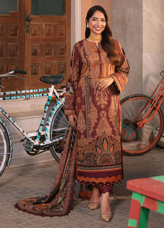 Aira By Asim Jofa Embroidered Lawn Unstitched 3 Piece Suit - AJ24AP AJAR-24