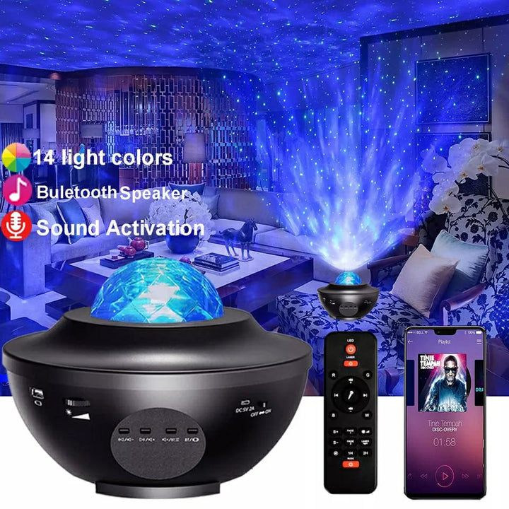 Star Galaxy Projector Night Light With BT Speaker