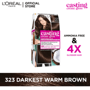 LOreal Paris- Casting Creme Gloss - 323 Darkest Warm Brown Hair Color