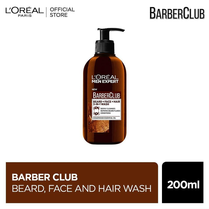 L'Oreal Paris Men Expert Barber Club Beard, Face and Hair Wash 200 ml