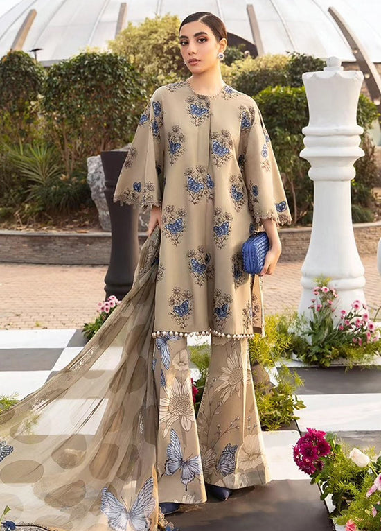 M.Prints By Maria B Embroidered Lawn Unstitched 3 Piece Suit - MB24MPL 5B
